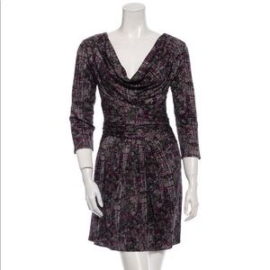 ISSA London Wrap Cowl Silk Dress